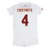 Billige AS Roma Bryan Cristante #4 Bortetrøye Barn 2022-23 Kortermet (+ korte bukser)